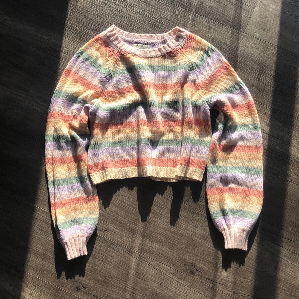 American eagle cropped knit sweater